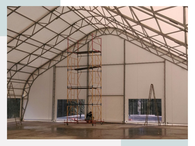 Шатровые ангары в Новодвинске