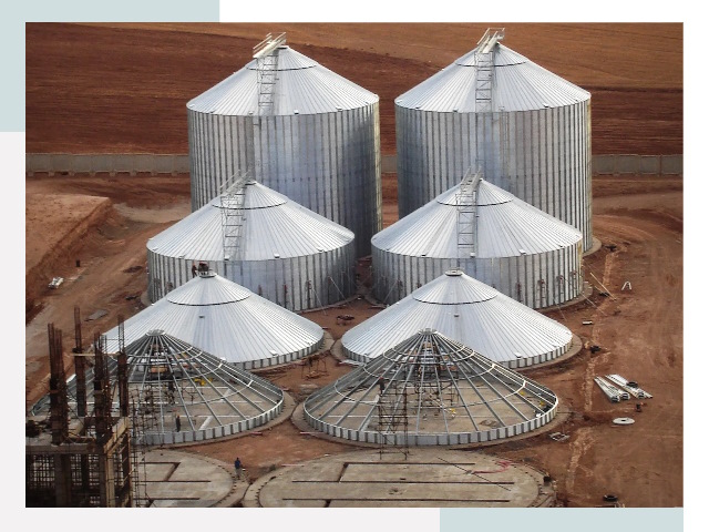 Строительство зерновых силосов в Новодвинске