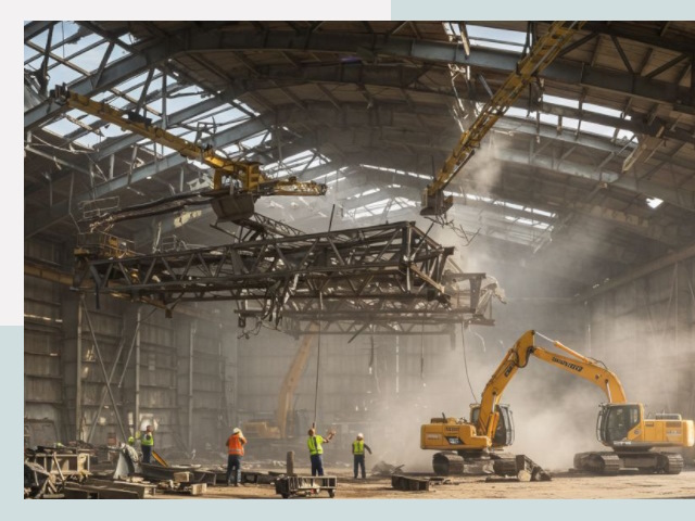 Демонтаж ангаров в Новодвинске от 614 руб. за м²